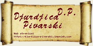 Đurđica Pivarski vizit kartica
